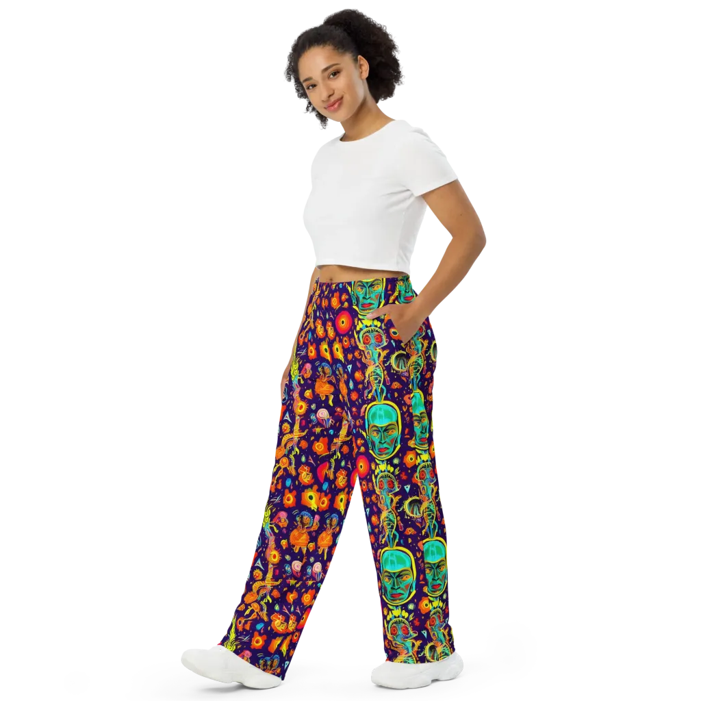 Celestial Quirk on Wide-Leg Pants — Left Front