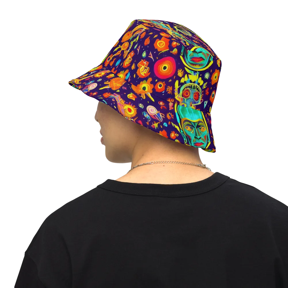Celestial Quirk on Reversible Bucket Hat — Back Inside