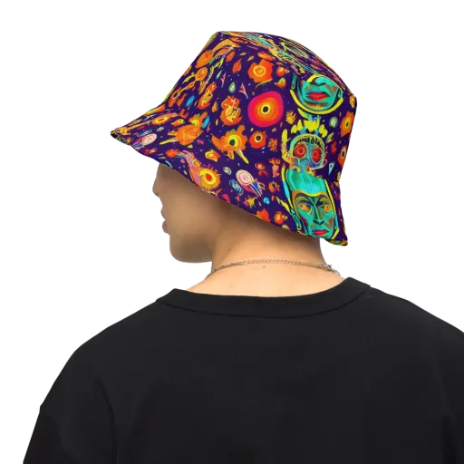 Celestial Quirk on a Reversible Bucket Hat