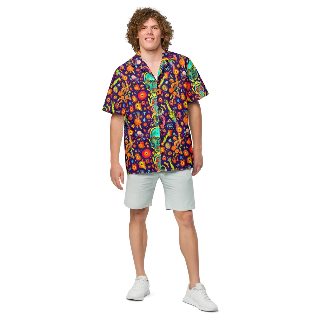 Celestial Quirk on Button Shirt — Front
