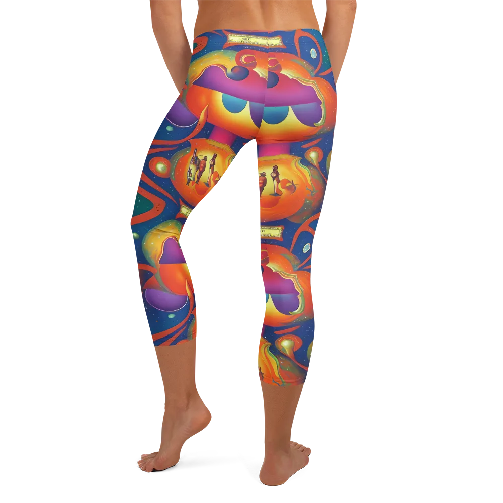 Dreams of Dimension on Capri Leggings — Back