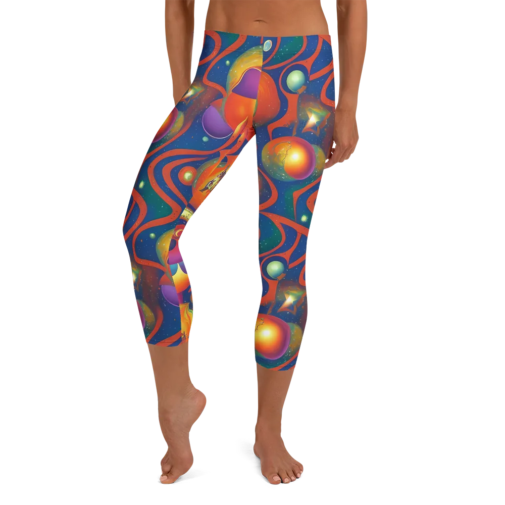 Dreams of Dimension on Capri Leggings — Front