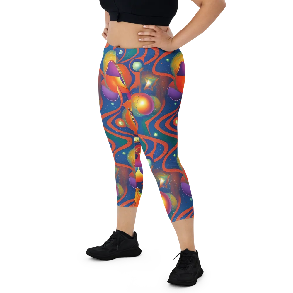 Dreams of Dimension on Capri Leggings — Front