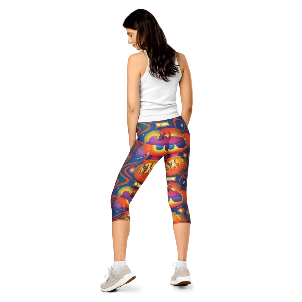 Dreams of Dimension on Capri Leggings — Back