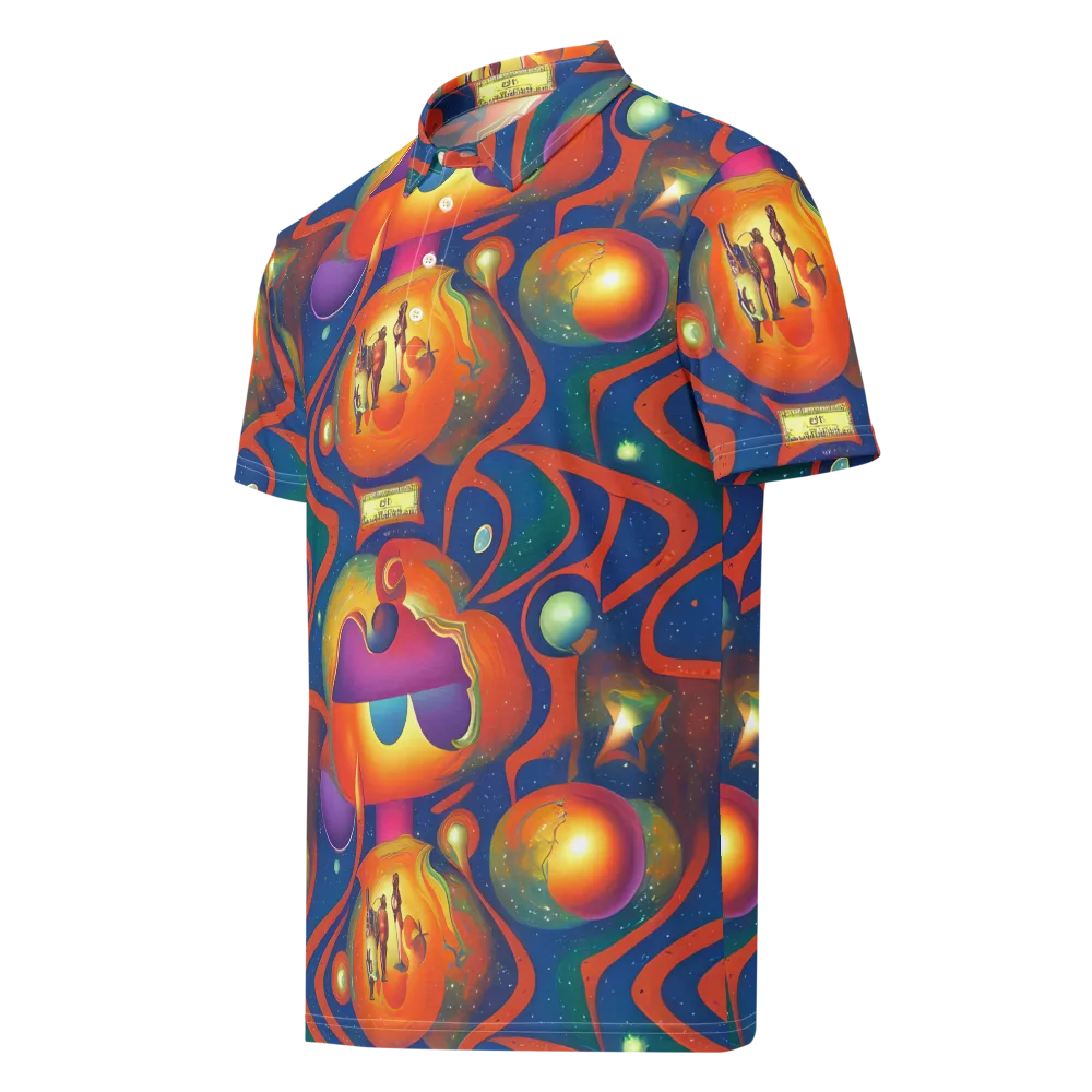 Dreams of Dimension on Men's Slim Fit Polo Shirt — Left Front