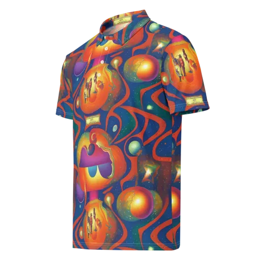 Dreams of Dimension on a Men's Slim Fit Polo Shirt