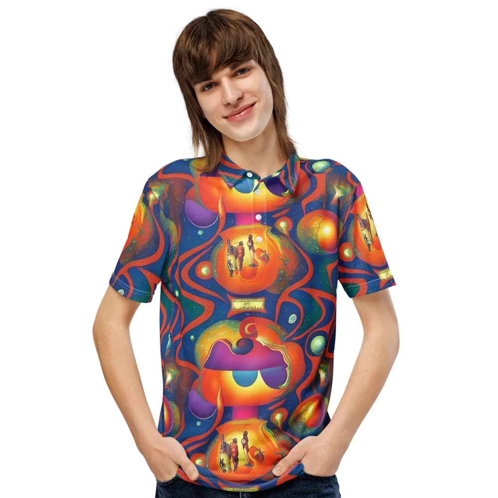 Dreams of Dimension on Men's Slim Fit Polo Shirt — Front