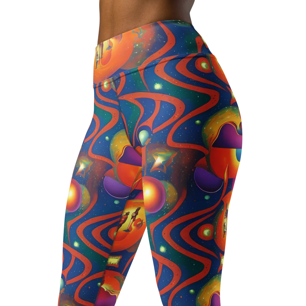 Dreams of Dimension on Yoga Leggings — Left Front