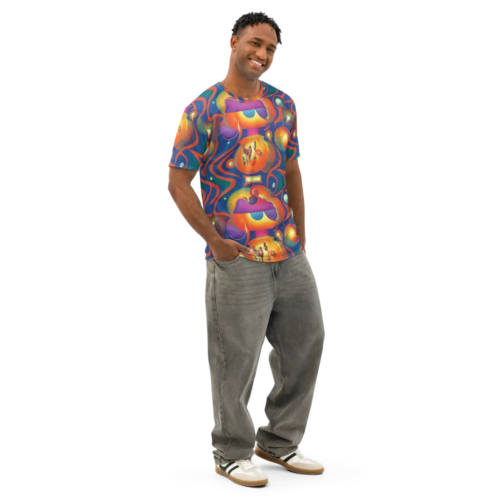 Dreams of Dimension on Men's Cotton Crew Neck T-Shirt — Right Front