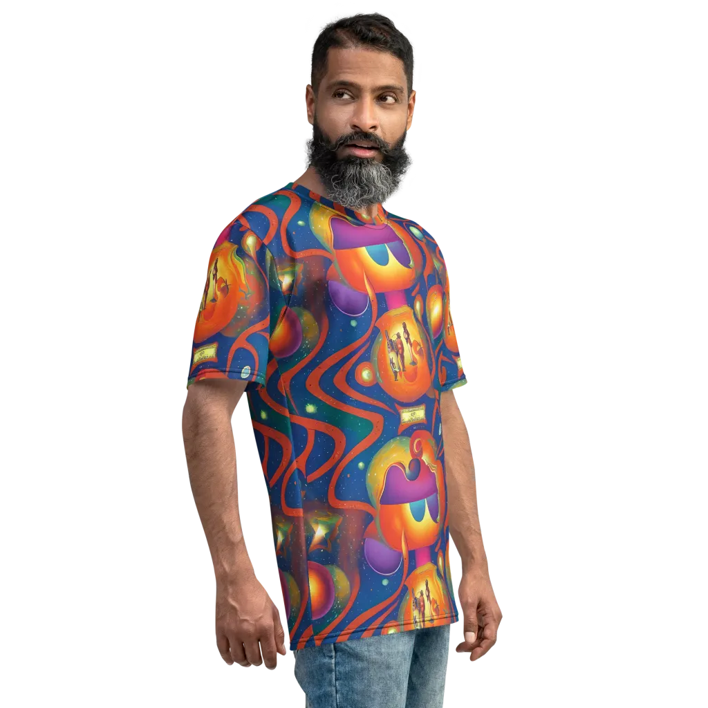 Dreams of Dimension on Men's Crew Neck T-Shirt — Right