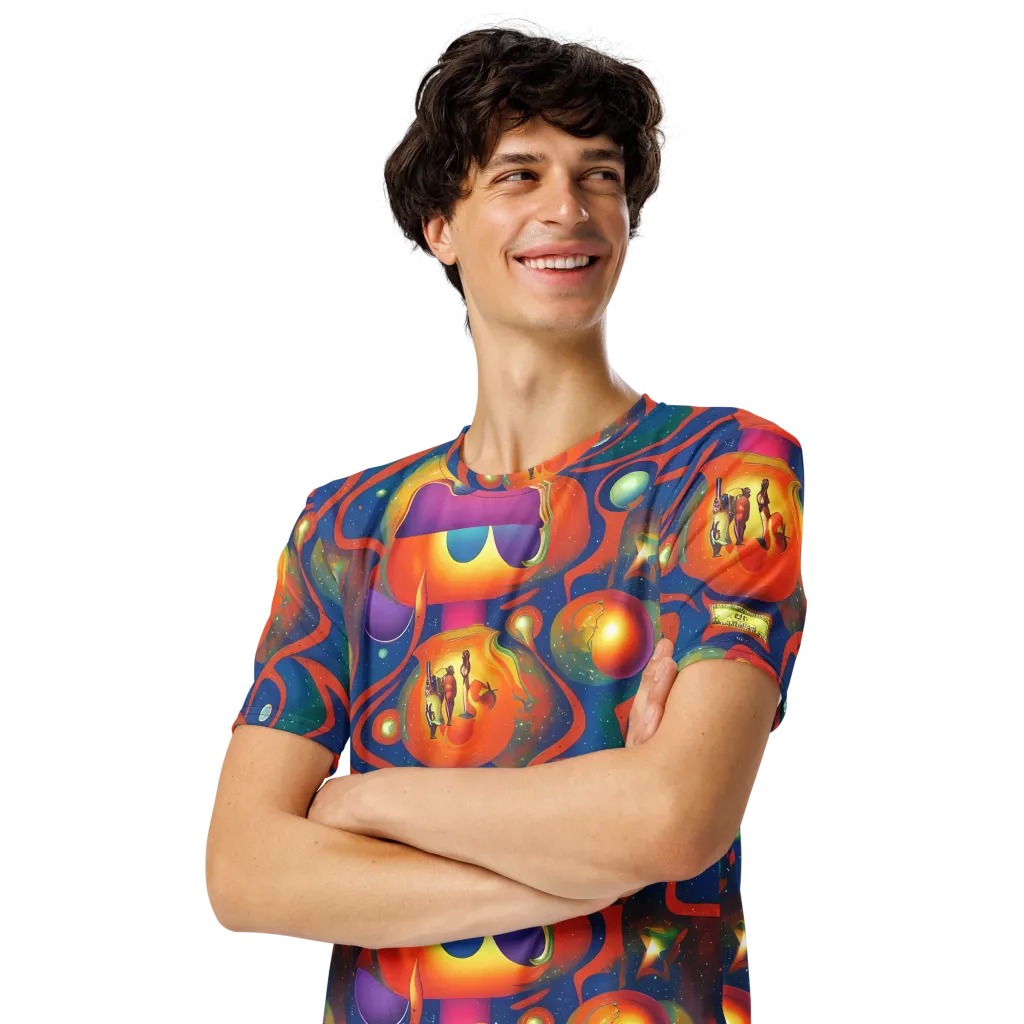 Dreams of Dimension on Men's Crew Neck T-Shirt — Left Front