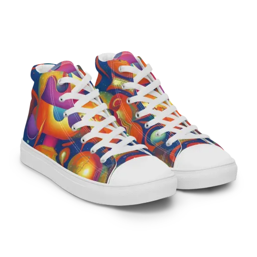 Dreams of Dimension on a Men's High Top Canvas Shoes