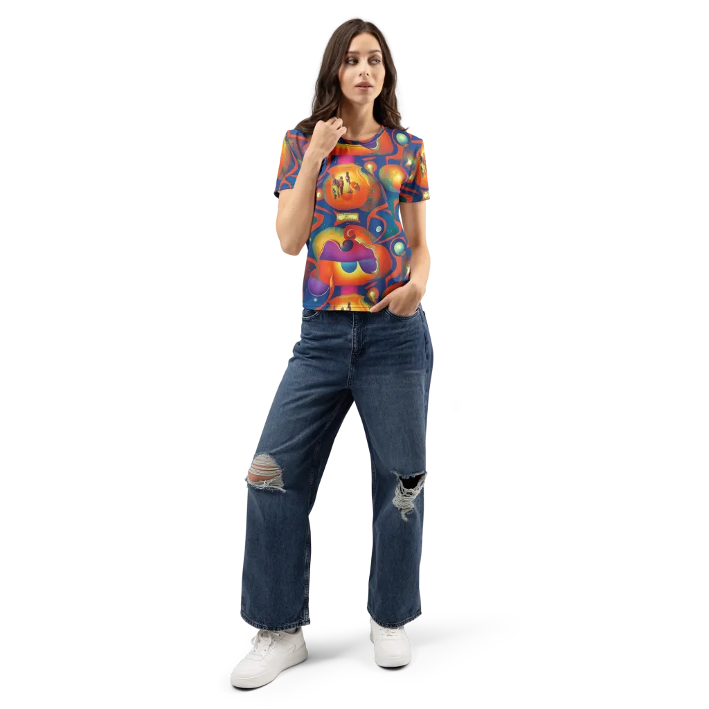 Dreams of Dimension on Women's Crew Neck T-Shirt — Front