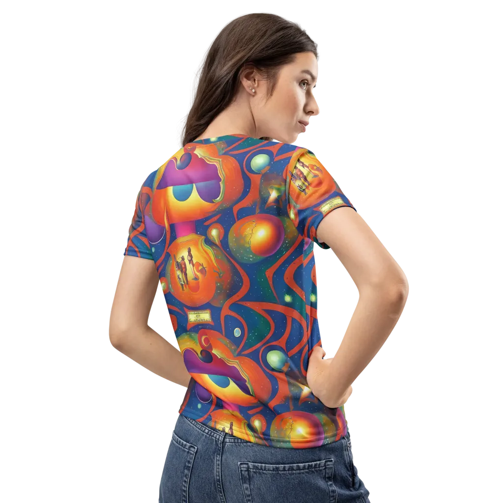 Dreams of Dimension on Women's Crew Neck T-Shirt — Back