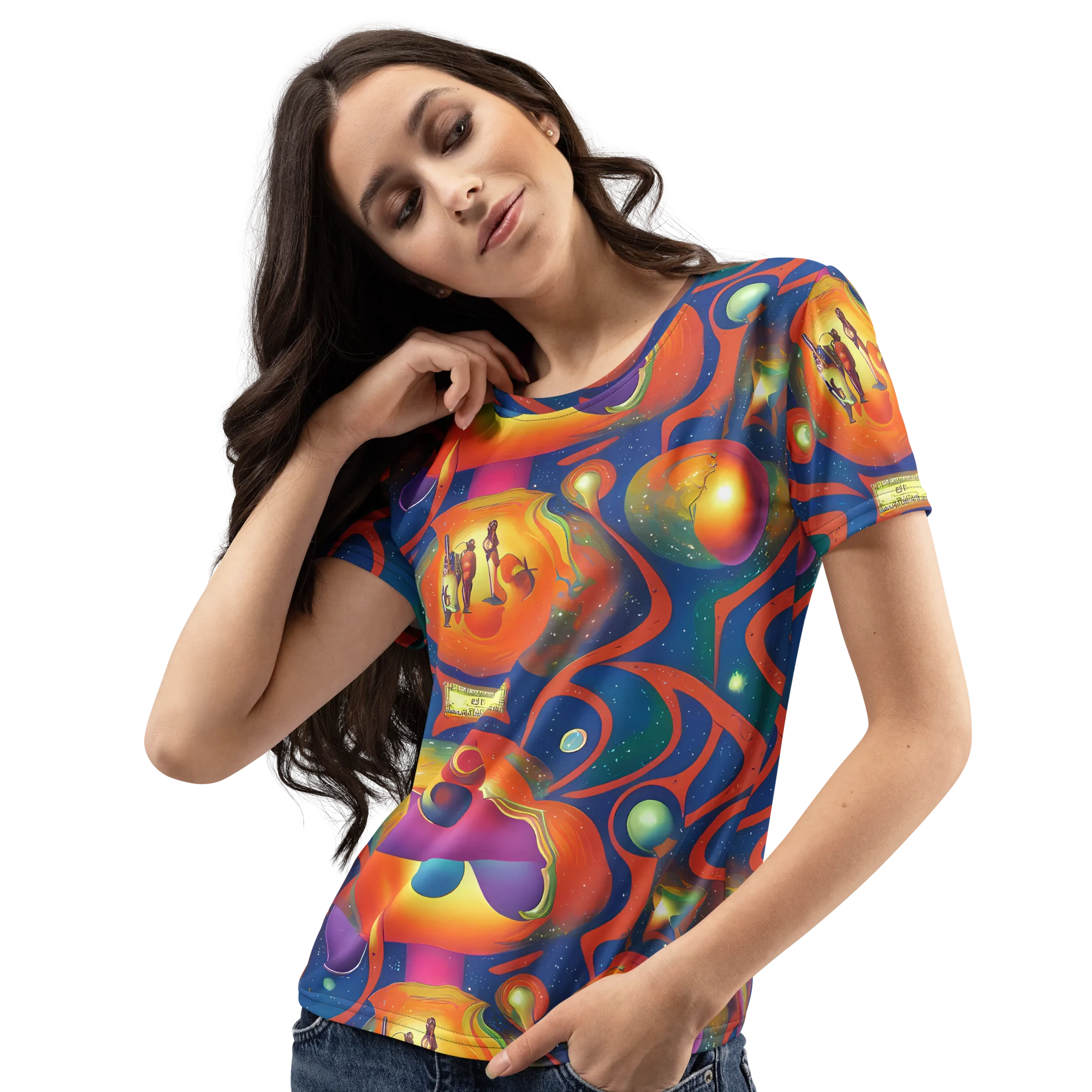 Dreams of Dimension on Women's Crew Neck T-Shirt — Left Front
