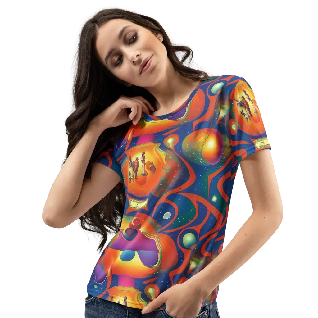 Dreams of Dimension on Women's Crew Neck T-Shirt — Left Front