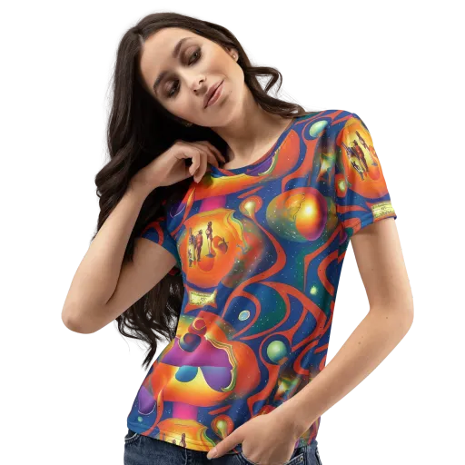 Dreams of Dimension on a Women's Crew Neck T-Shirt
