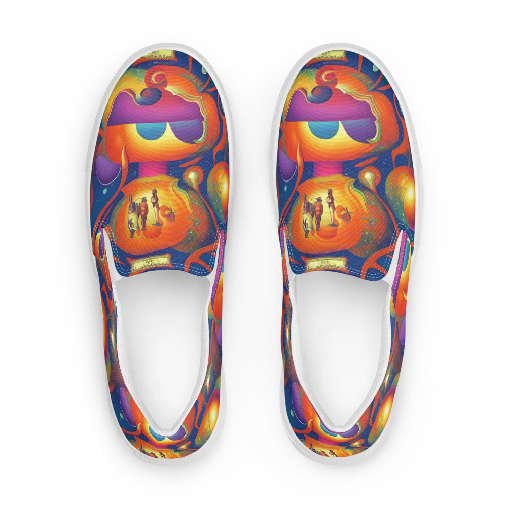 Dreams of Dimension on Men's Slip-On Canvas Shoes — Front