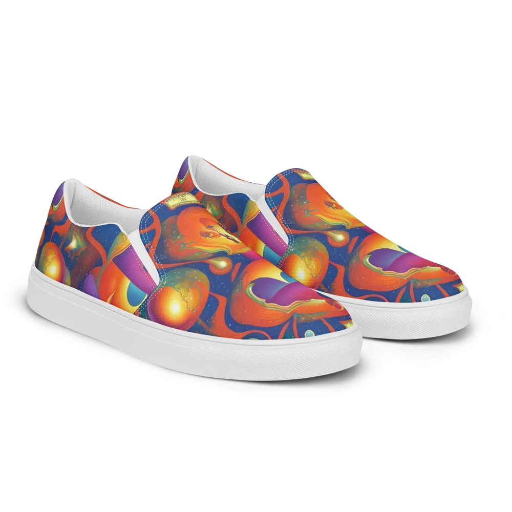 Dreams of Dimension on Men's Slip-On Canvas Shoes — Right Front