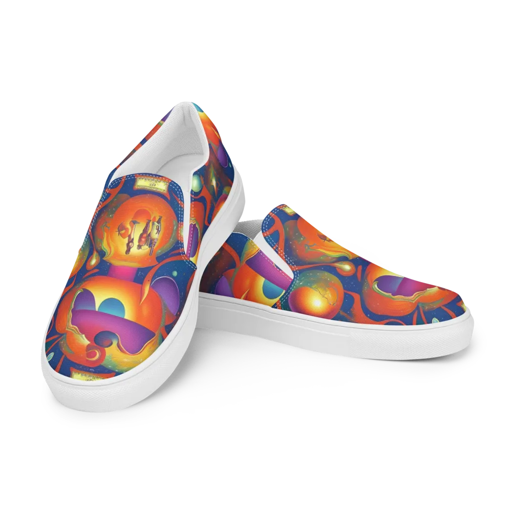 Dreams of Dimension on Men's Slip-On Canvas Shoes — Left Front