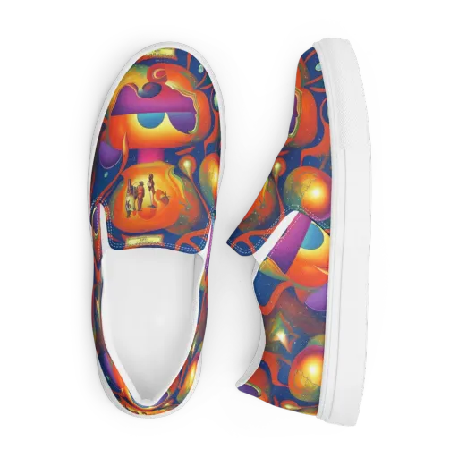 Dreams of Dimension on a Men's Slip-On Canvas Shoes