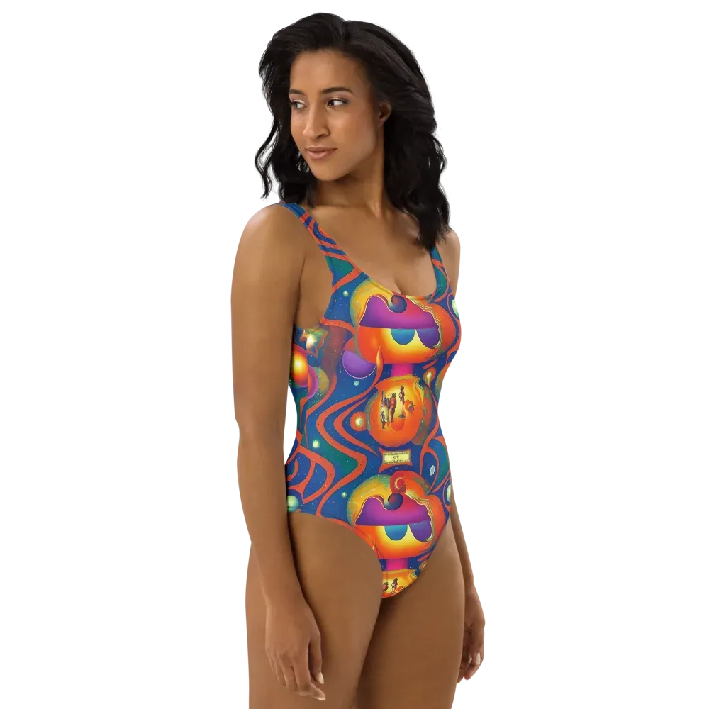 Dreams of Dimension on One-Piece Swimsuit — Right