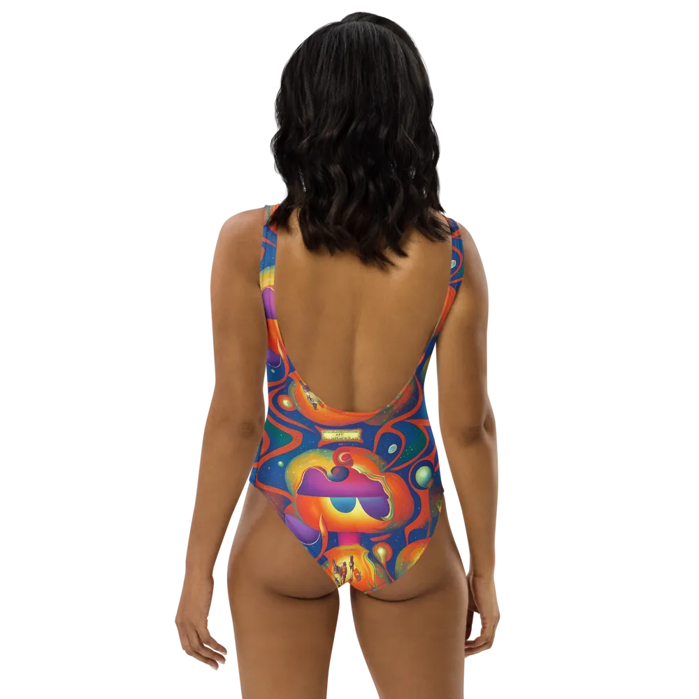 Dreams of Dimension on One-Piece Swimsuit — Back