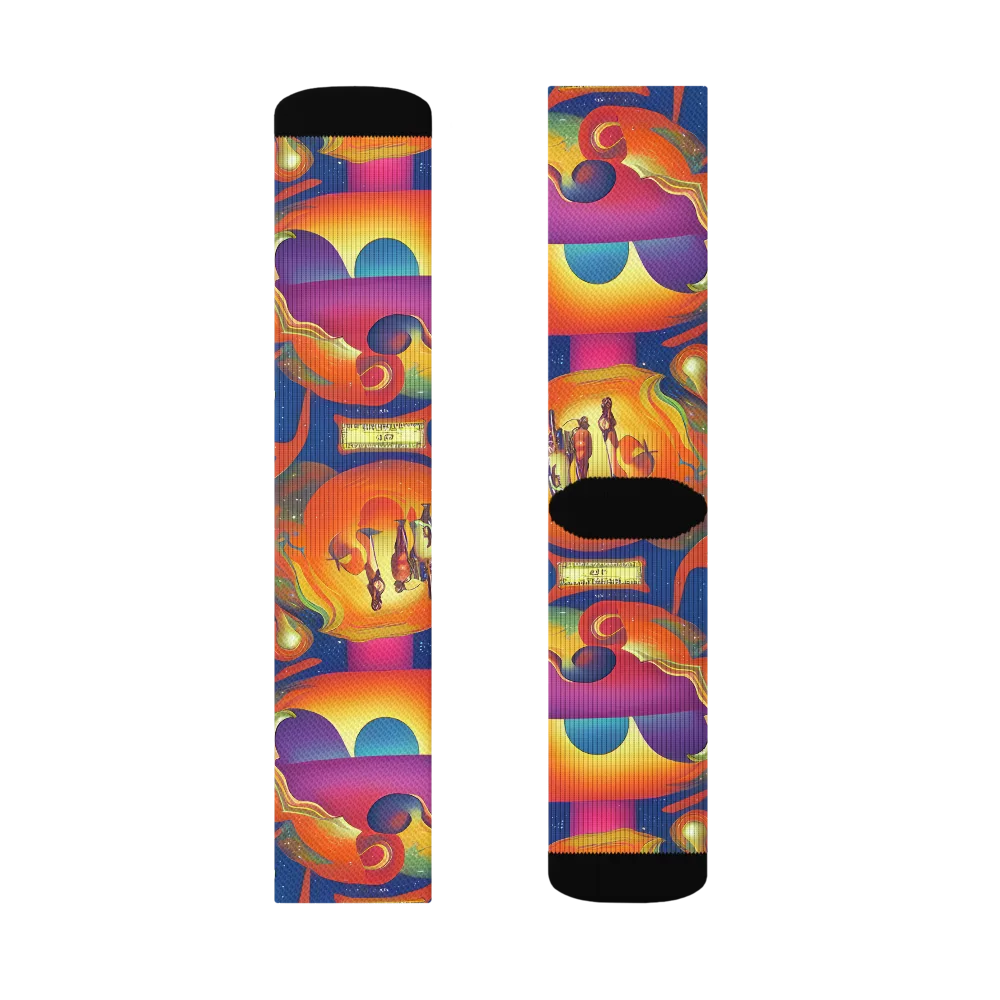 Dreams of Dimension on Socks — Right Sock