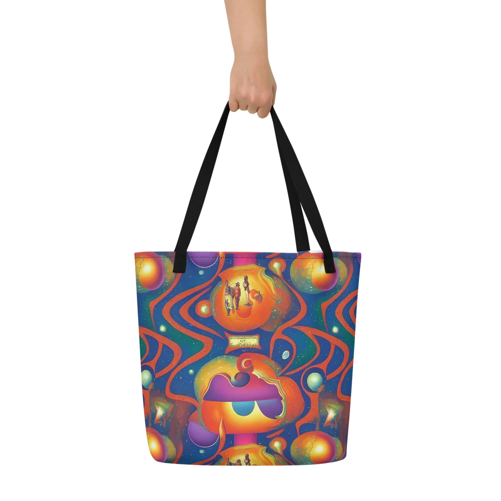 Dreams of Dimension on Large Tote Bag W/ Pocket — Front
