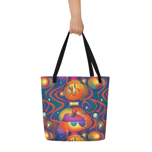 Dreams of Dimension on a Large Tote Bag W/ Pocket