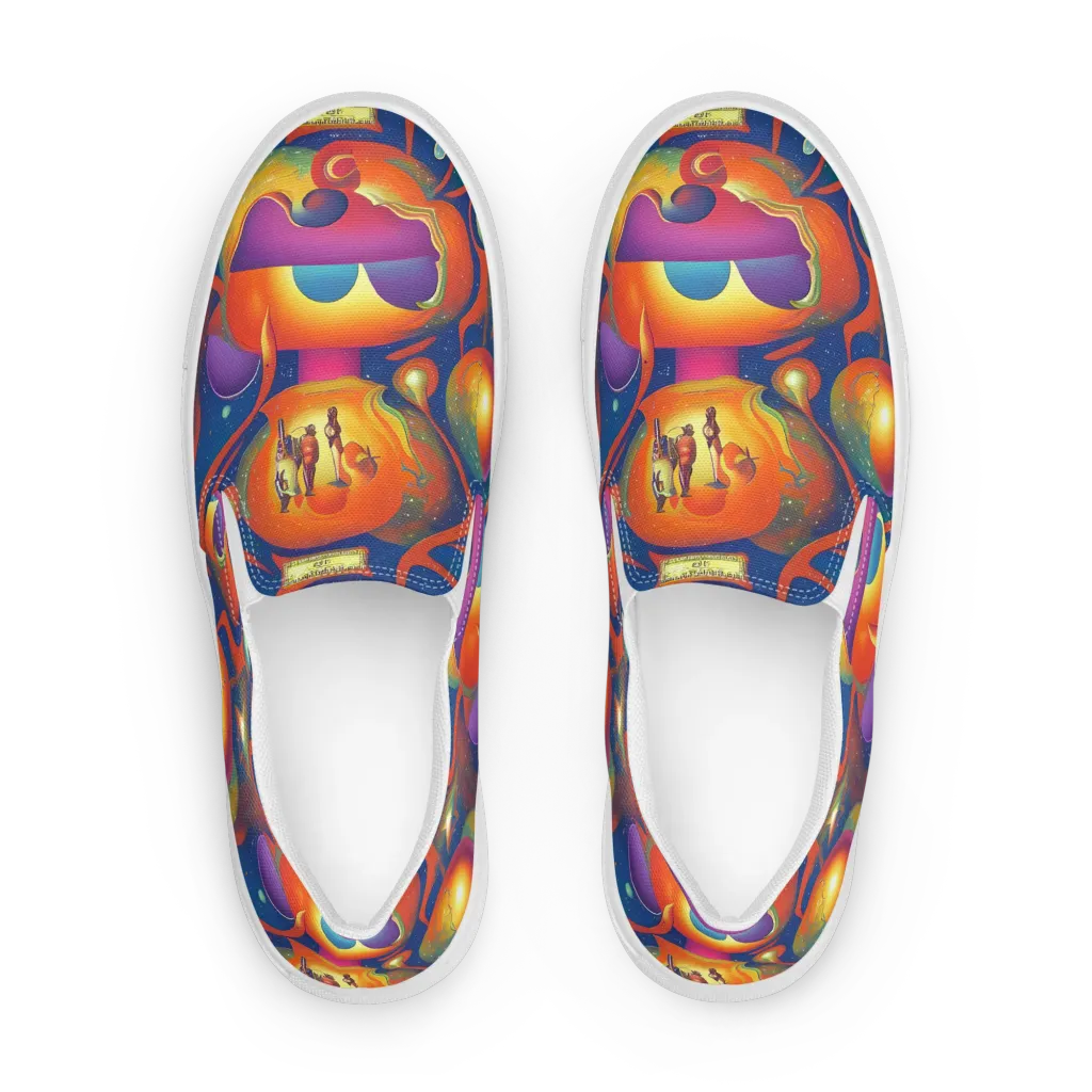 Dreams of Dimension on Women's Slip-On Canvas Shoes — Front
