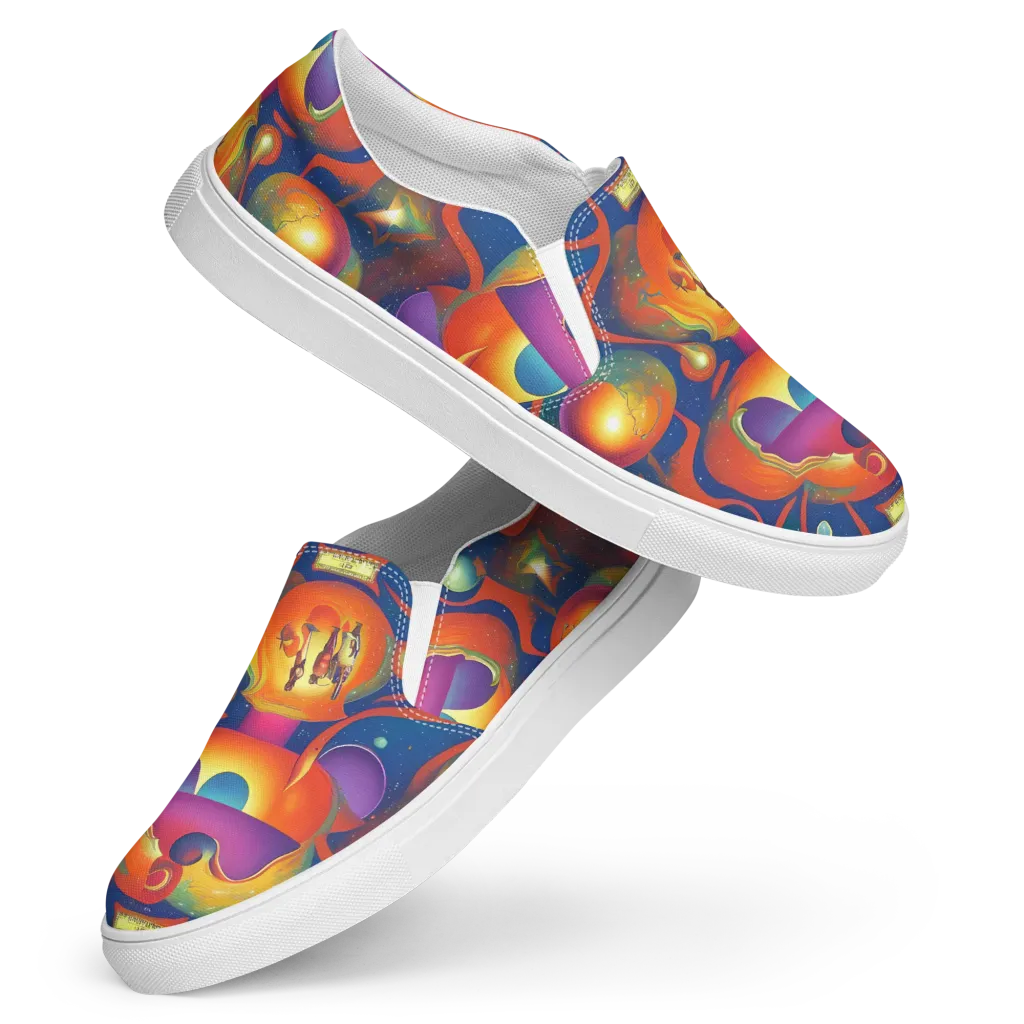 Dreams of Dimension on Women's Slip-On Canvas Shoes — Front