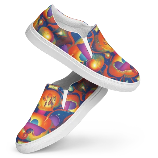 Dreams of Dimension on a Women's Slip-On Canvas Shoes