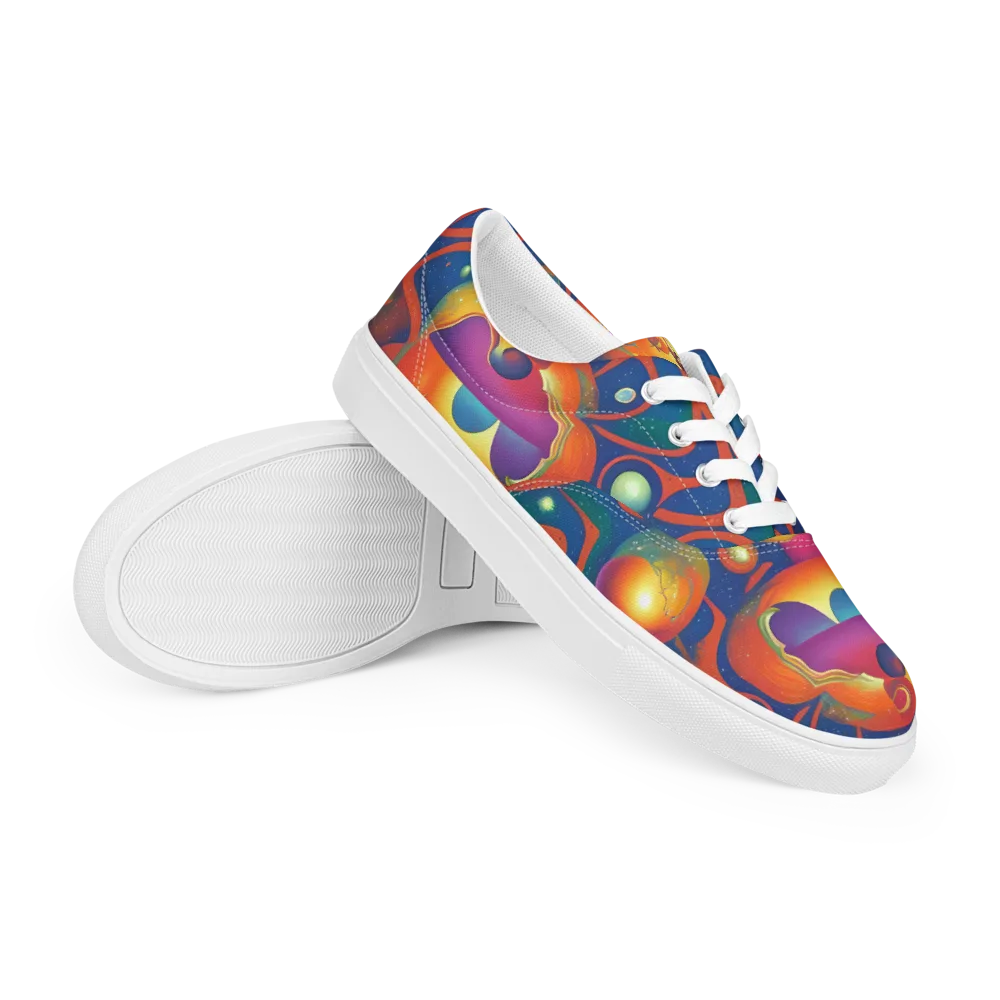 Dreams of Dimension on Men's Lace-Up Canvas Shoes — Right Front