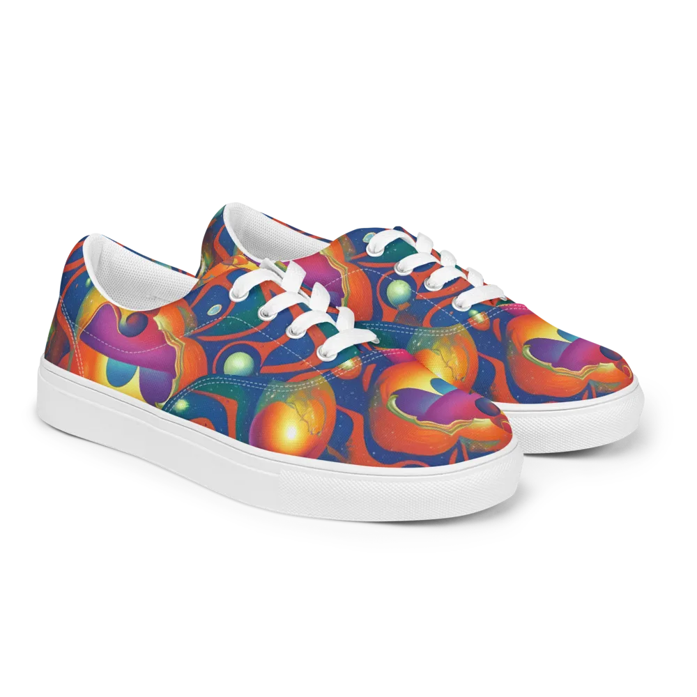 Dreams of Dimension on Men's Lace-Up Canvas Shoes — Right Front