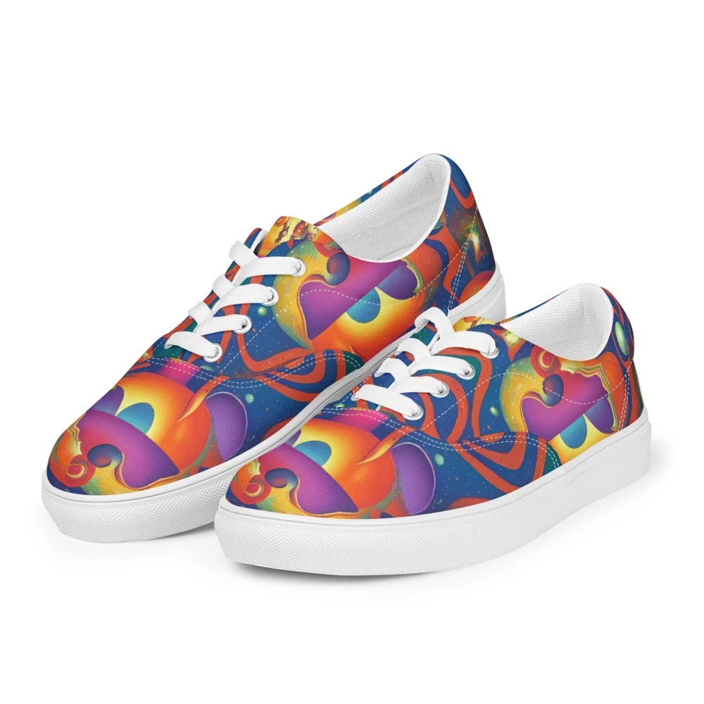 Dreams of Dimension on Men's Lace-Up Canvas Shoes — Left Front
