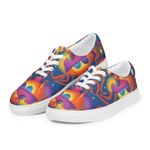 Dreams of Dimension on a Men's Lace-Up Canvas Shoes