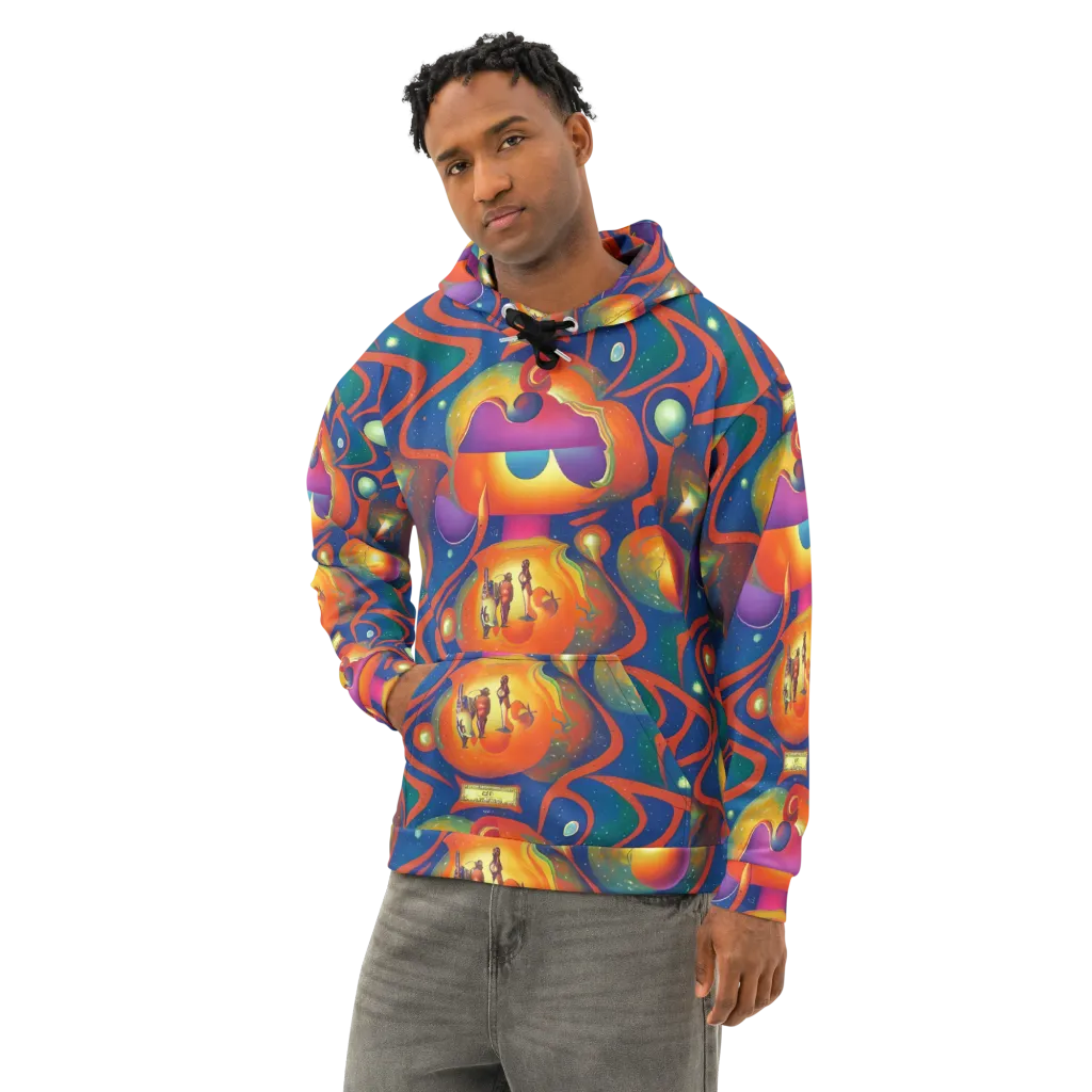 Dreams of Dimension on Cotton Hoodie — Left Front
