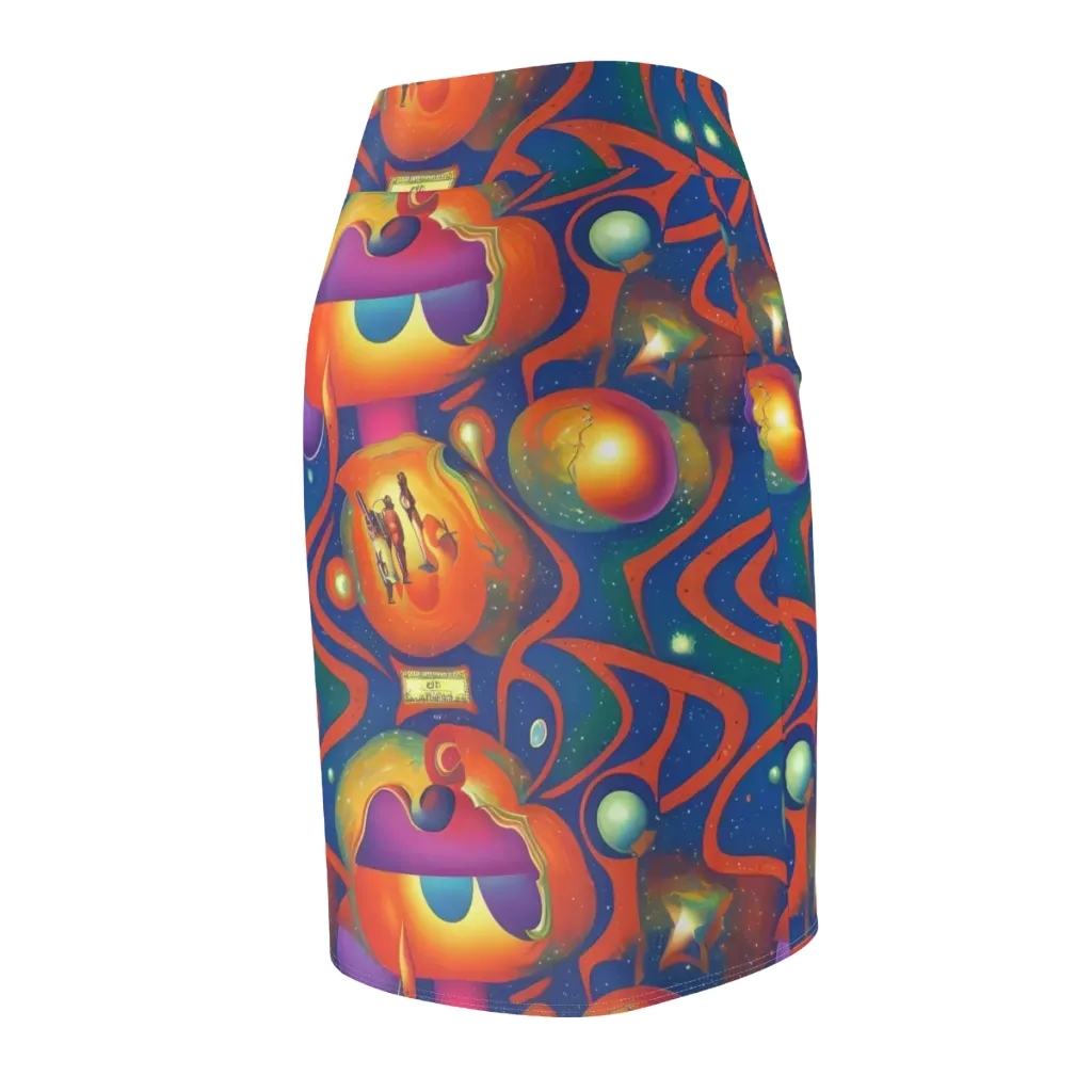 Dreams of Dimension on Pencil Skirt — Back Side