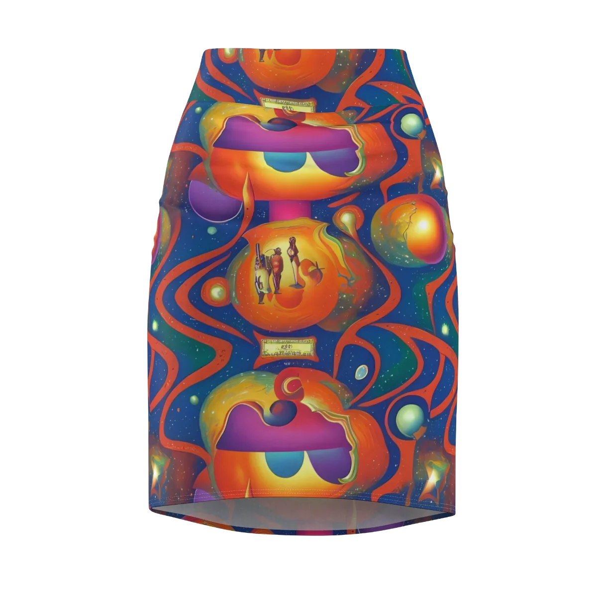 Dreams of Dimension on Pencil Skirt — Front