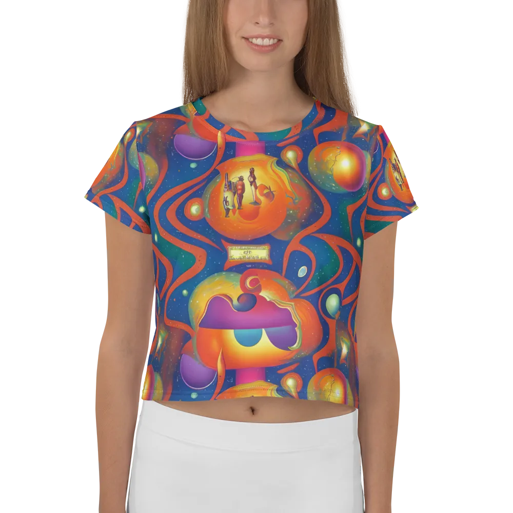 Dreams of Dimension on Crop Tee — Front