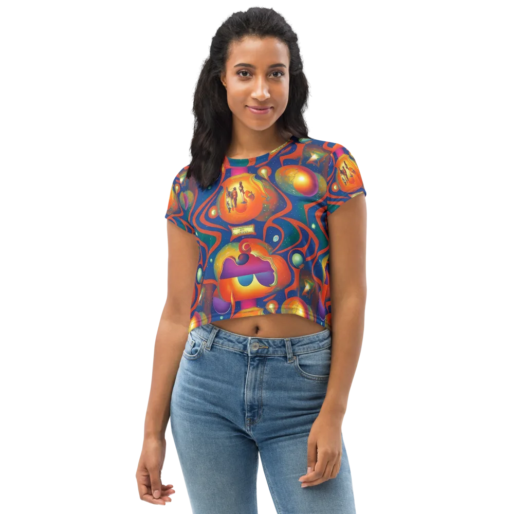 Dreams of Dimension on Crop Tee — Front