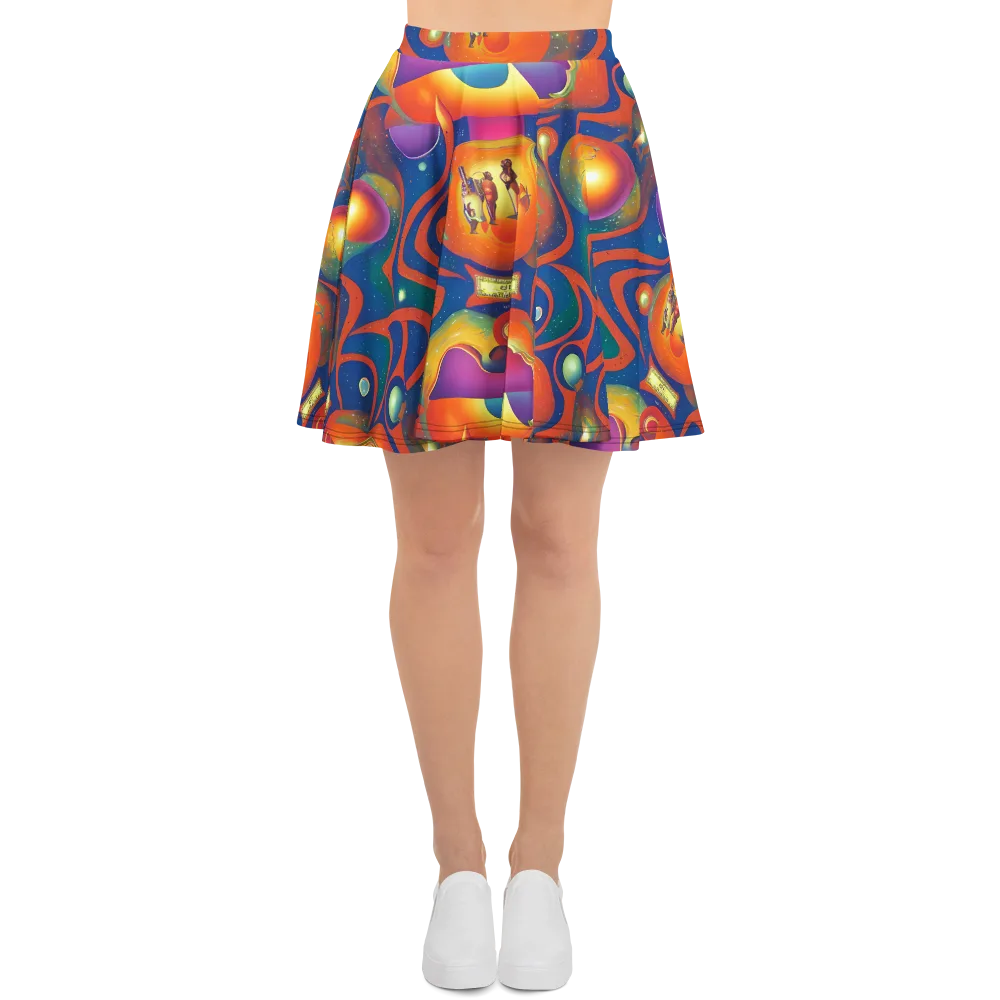 Dreams of Dimension on Skater Skirt — Front