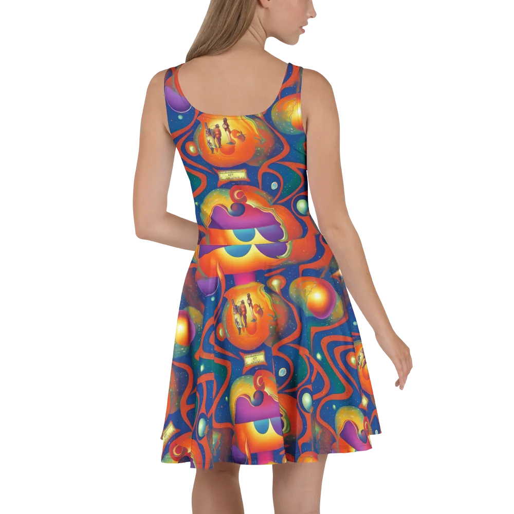 Dreams of Dimension on Skater Dress — Back
