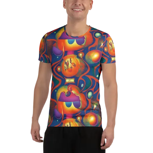 Dreams of Dimension on a Men's Athletic T-Shirt