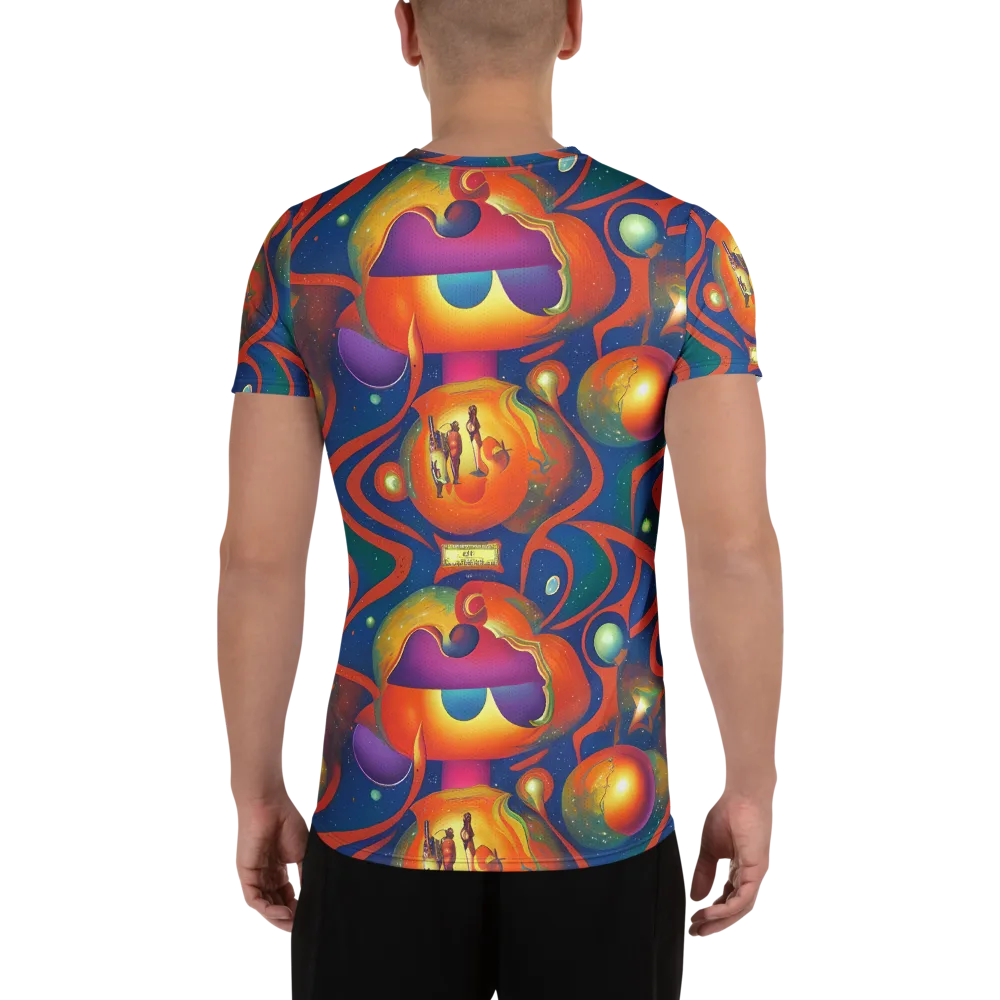 Dreams of Dimension on Men's Athletic T-Shirt — Back