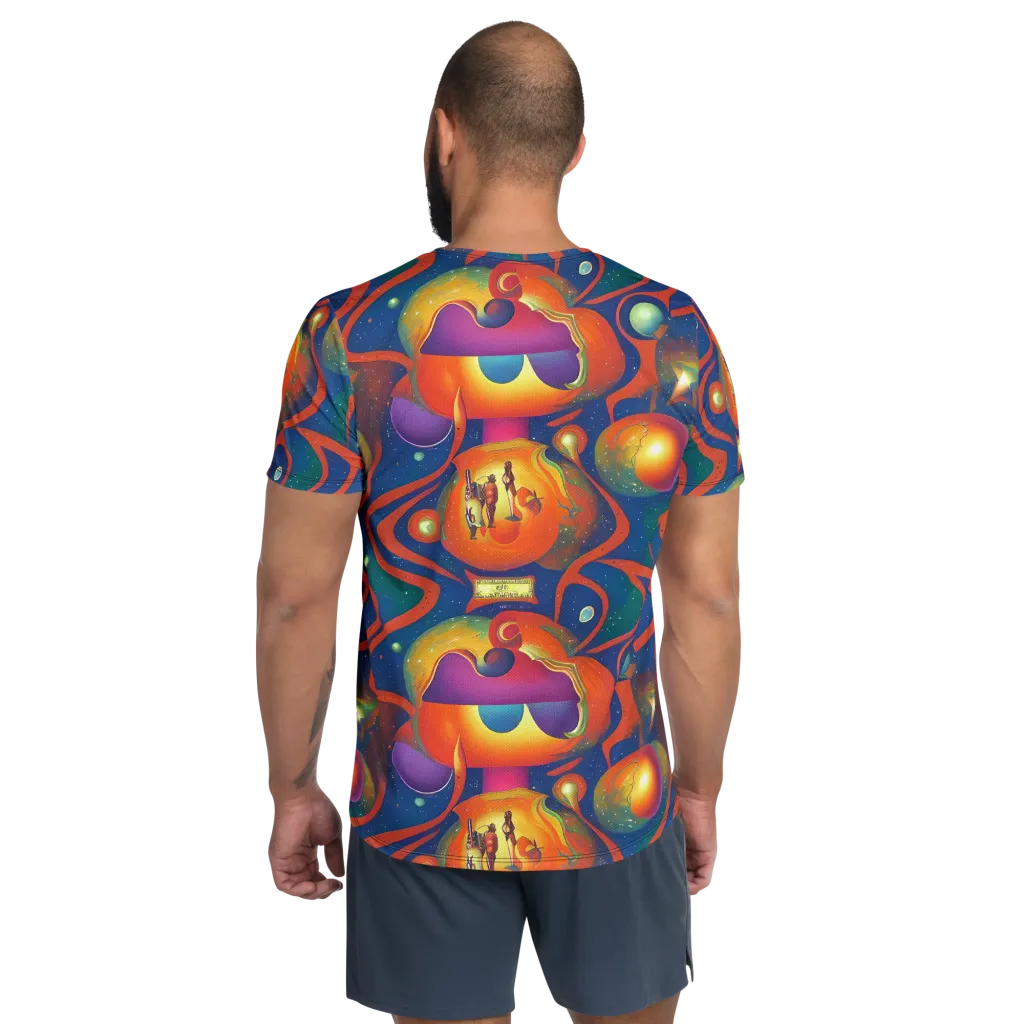 Dreams of Dimension on Men's Athletic T-Shirt — Back