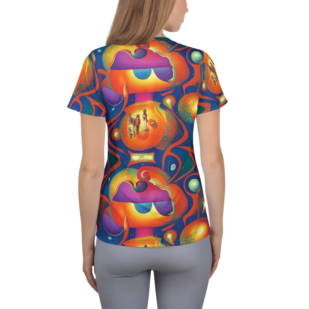 Dreams of Dimension on Women's Athletic T-Shirt — Back