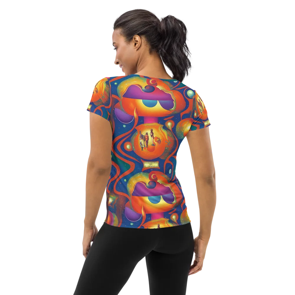 Dreams of Dimension on Women's Athletic T-Shirt — Back