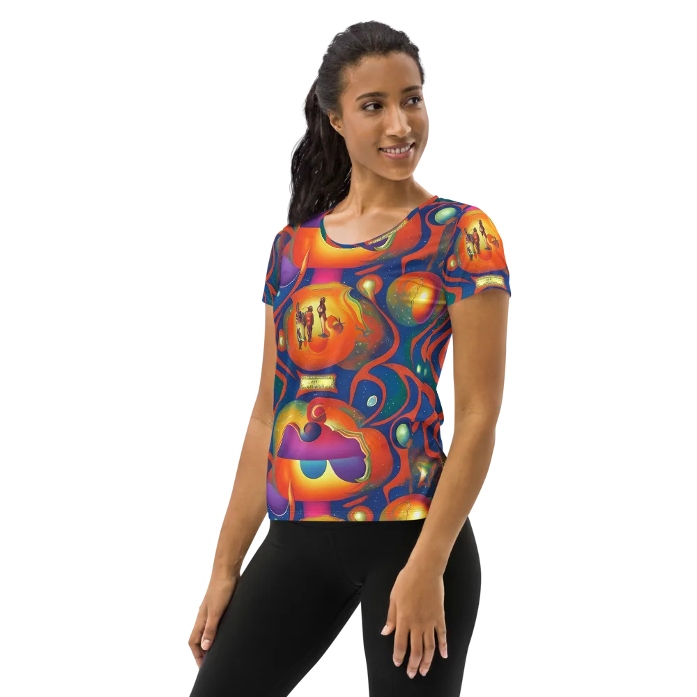 Dreams of Dimension on Women's Athletic T-Shirt — Left